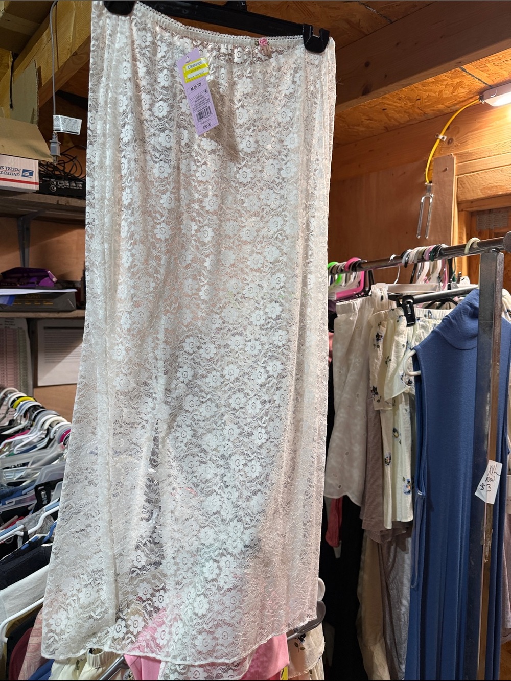 wild fable Cream Lace Maxi Slip